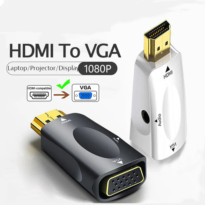 Hdmi Vga Adapter - 1/2/3/4pcs Mini HDMI-Compatible To VGA Converter