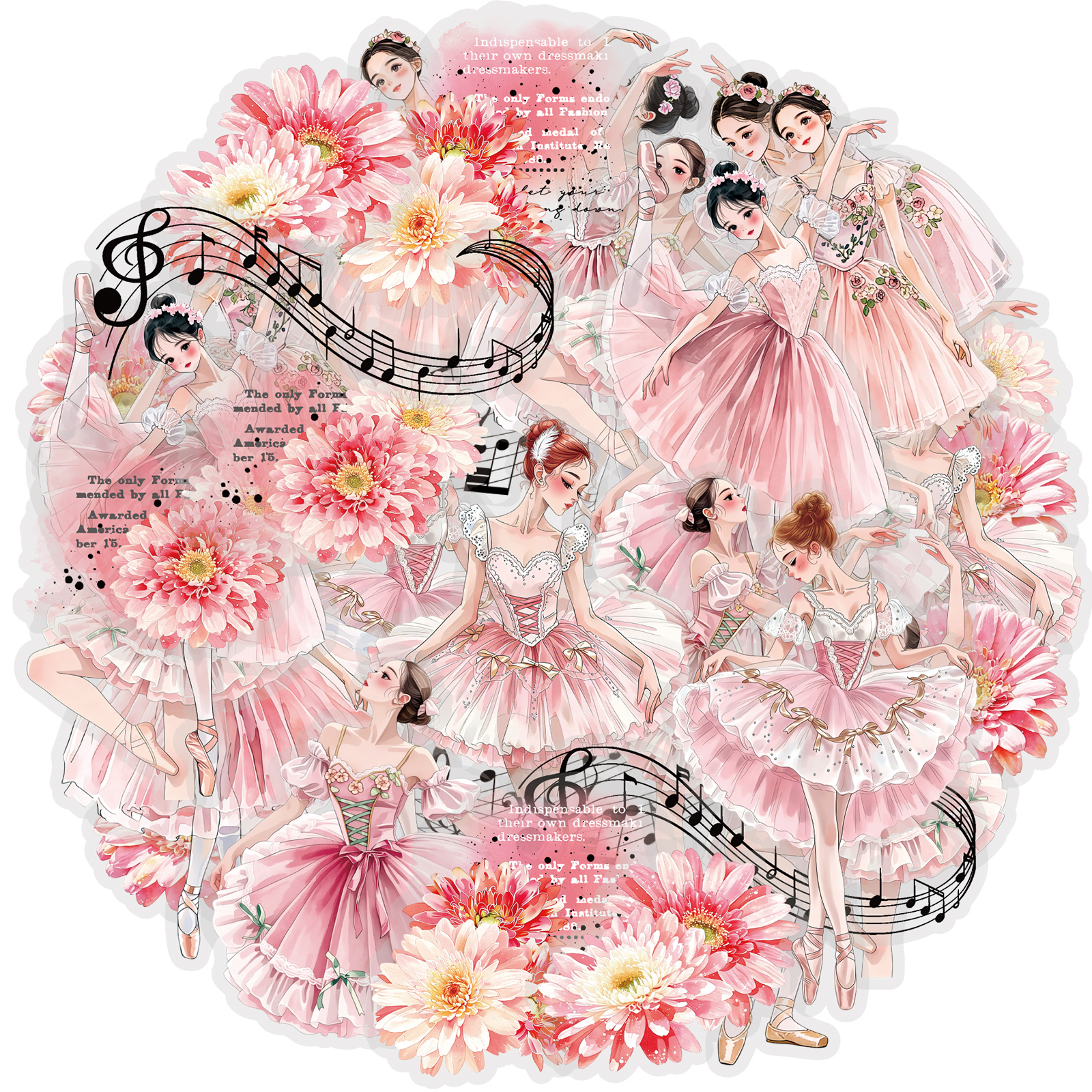 Laptop Accessories Pink - Etori Life 30Pcs Pink Tone Ballet