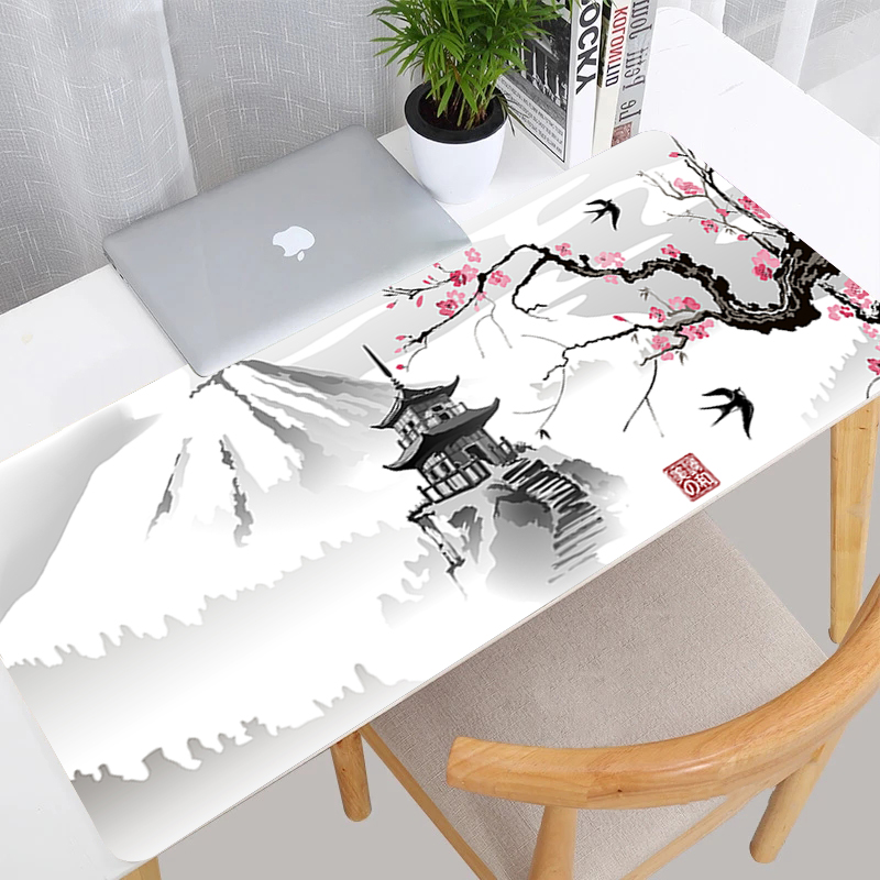 Laptop Accessories Pink - Cherry Blossom Sakura Pagoda Japan Mouse