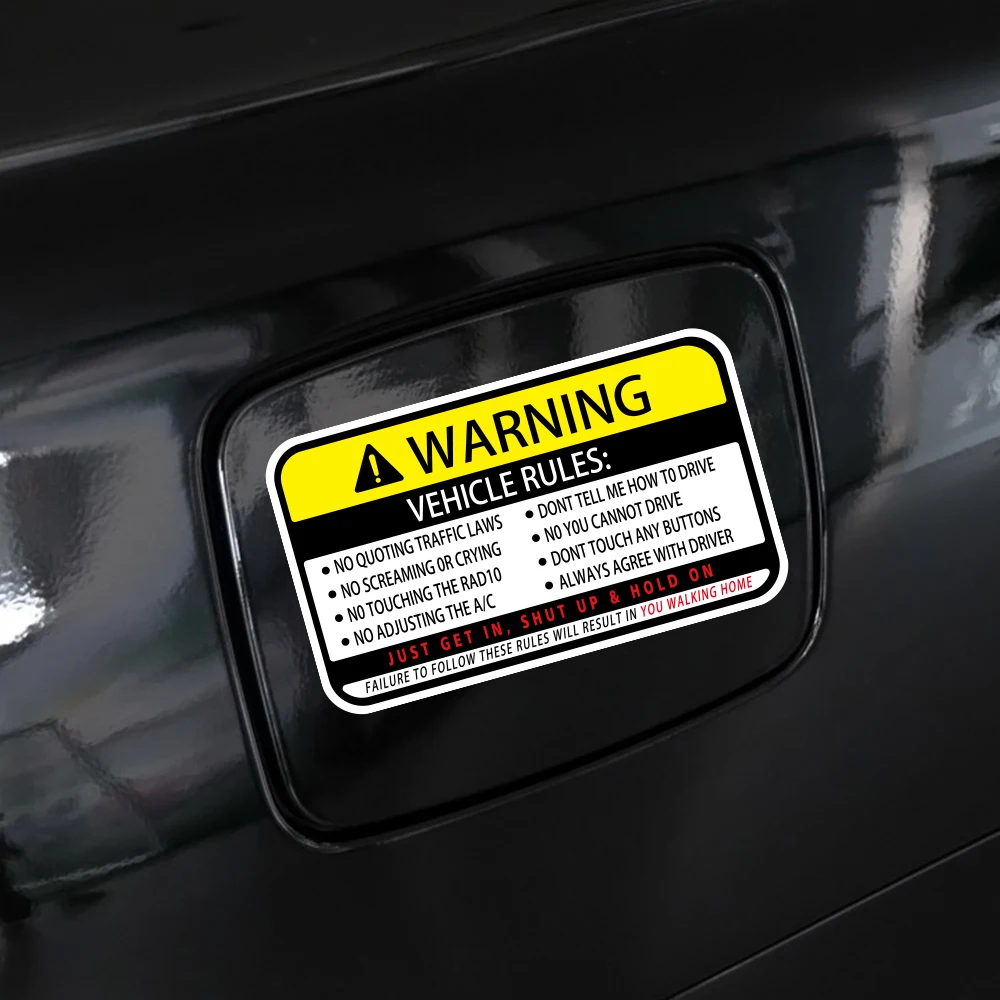 Laptop Accessories Ideas - 13x7.7cm Warning Words Car Stickers Funny