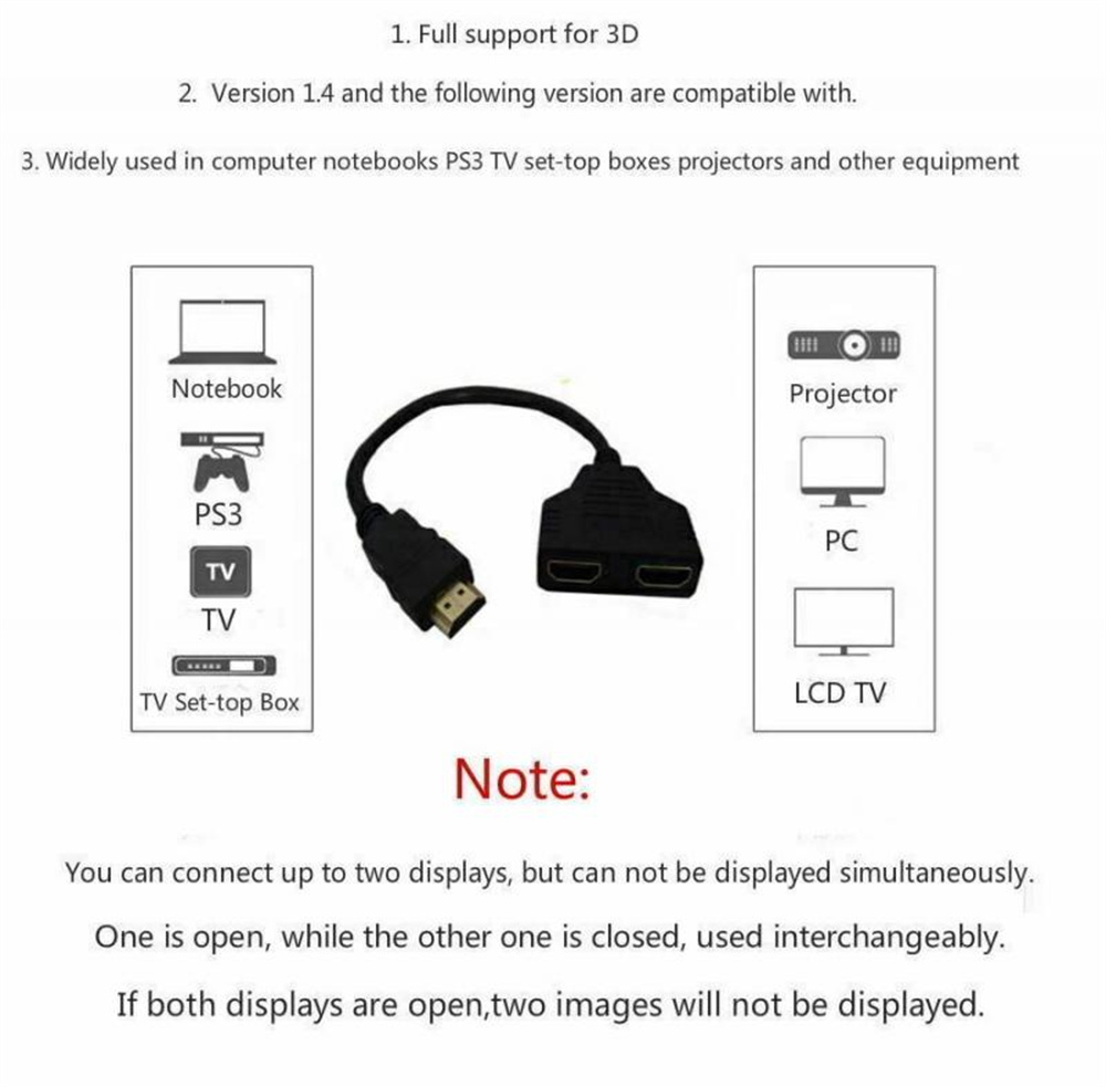 1080P 1 In 2 Out HDMI-compatib - Xbox Laptop Accessories incelemesi ve fiyatı