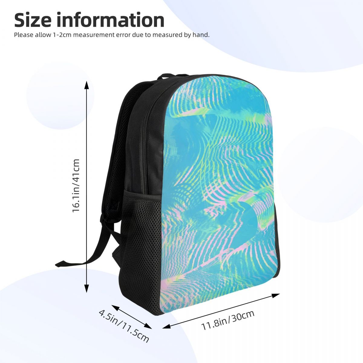 Custom Wave-green Abstract Tex - Laptop Accessories Bag For Men incelemesi ve fiyatı