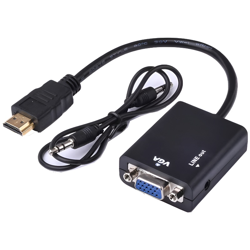 HDMI-compatible to VGA With Au - Hdmi Vga Adapter incelemesi ve fiyatı
