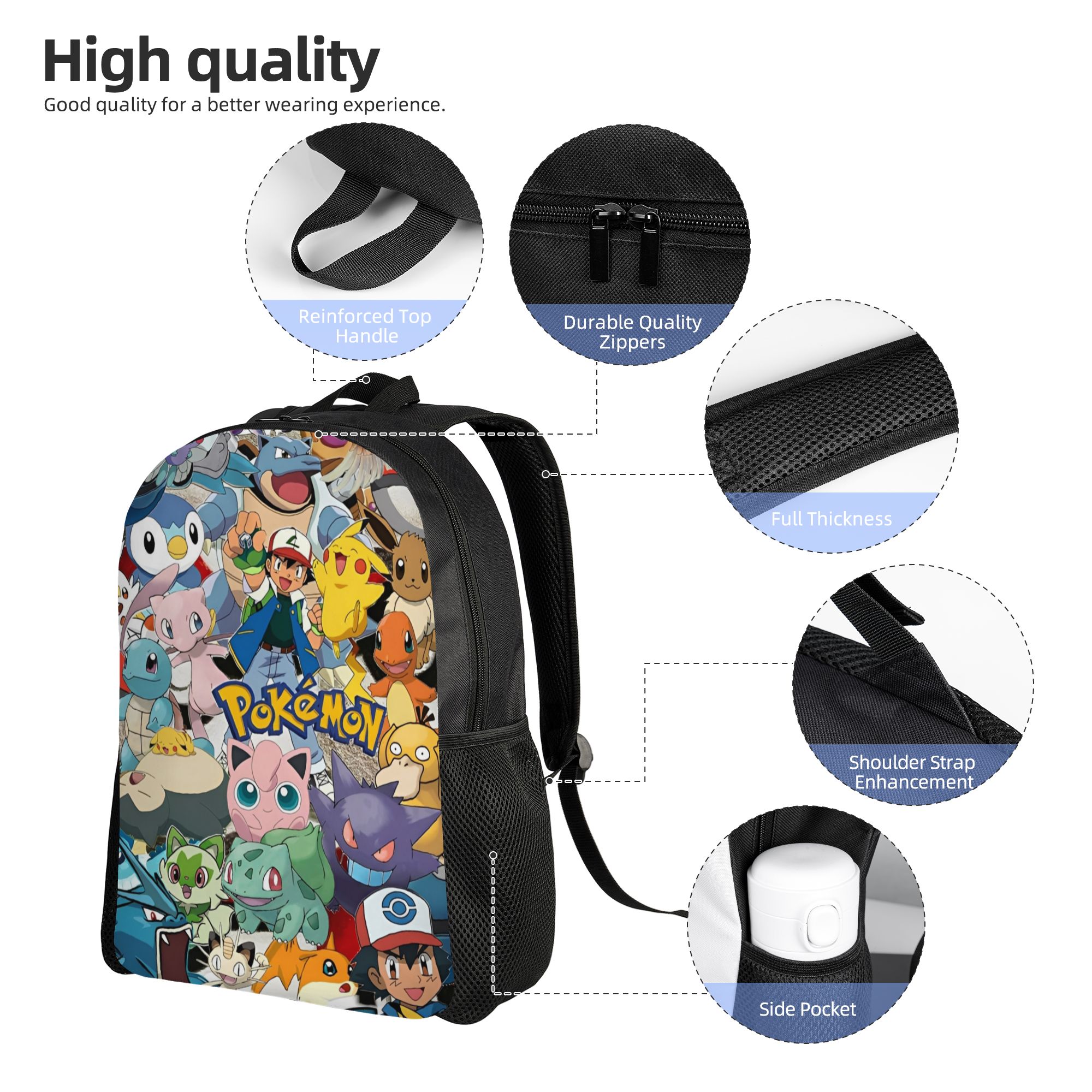 Pokemon Casual Backpack Sports - Laptop Accessories Bag For Men incelemesi ve fiyatı