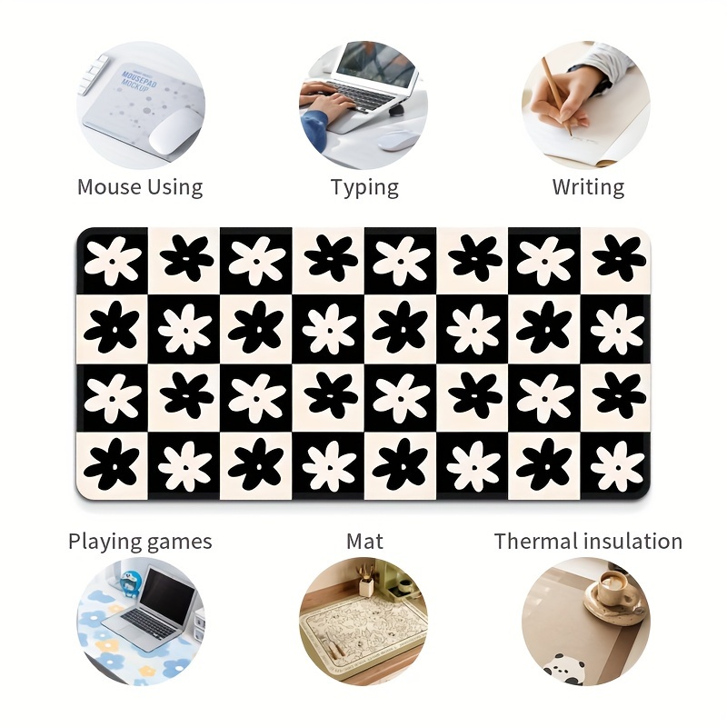 Black Petal Checkered Mouse Pa - Laptop Accessories Officeworks incelemesi ve fiyatı