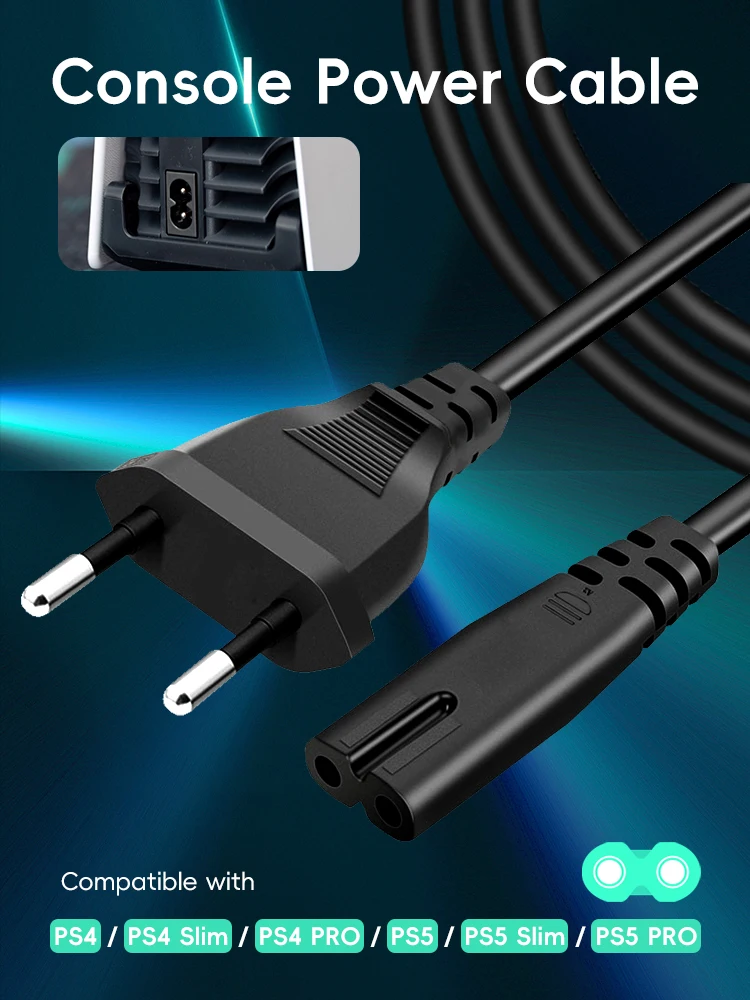 1m 1.5m 3m EU Plug 2-Prong AC  - Xbox Laptop Accessories incelemesi ve fiyatı