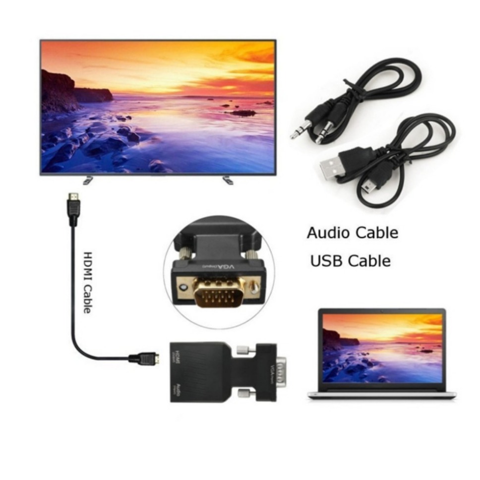 1080P VGA to HDMI Converter Wi - Hdmi Vga Adapter incelemesi ve fiyatı