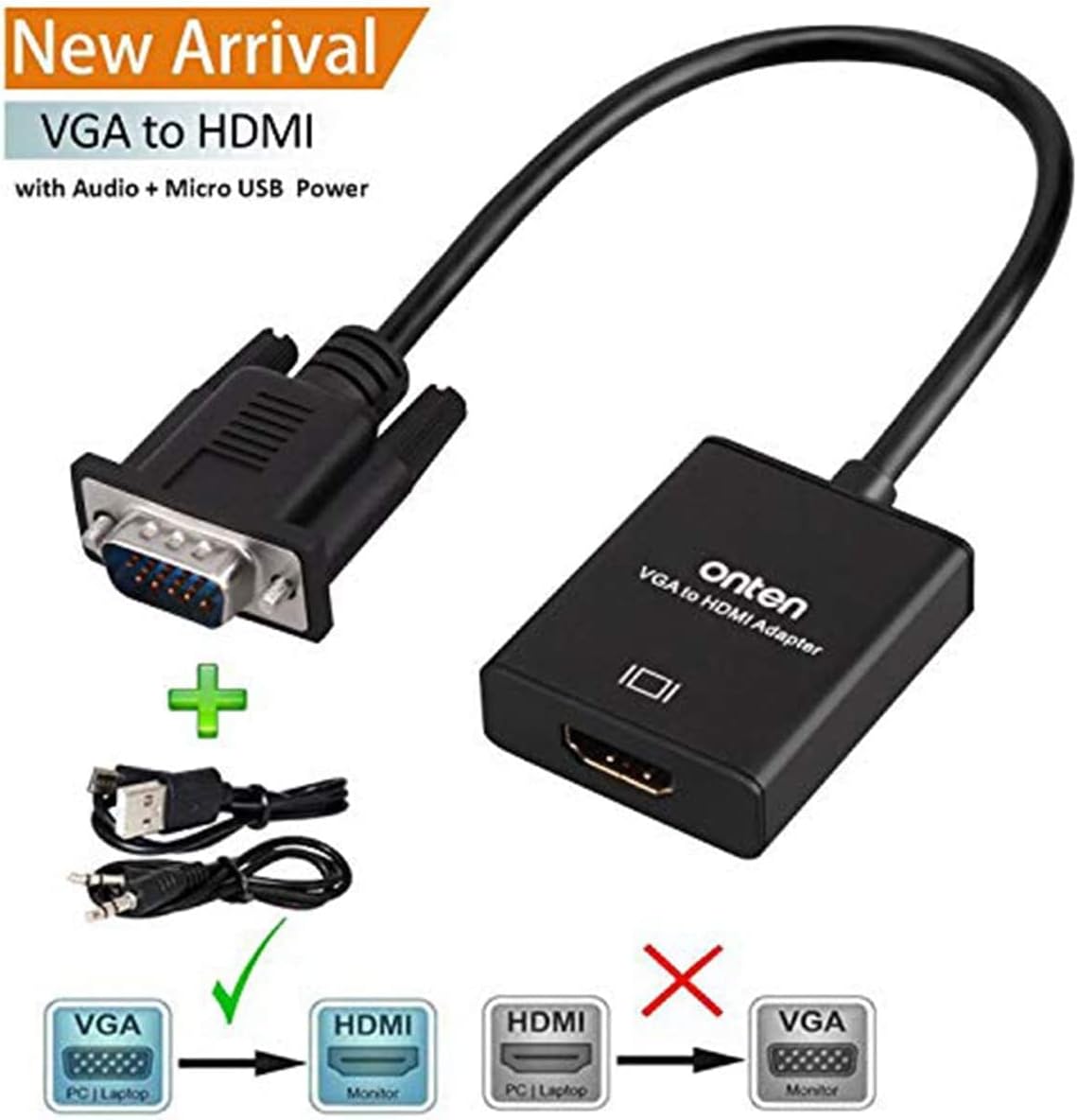 VGA to HDMI Adapter 1080P Male - Hdmi Vga Adapter incelemesi ve fiyatı