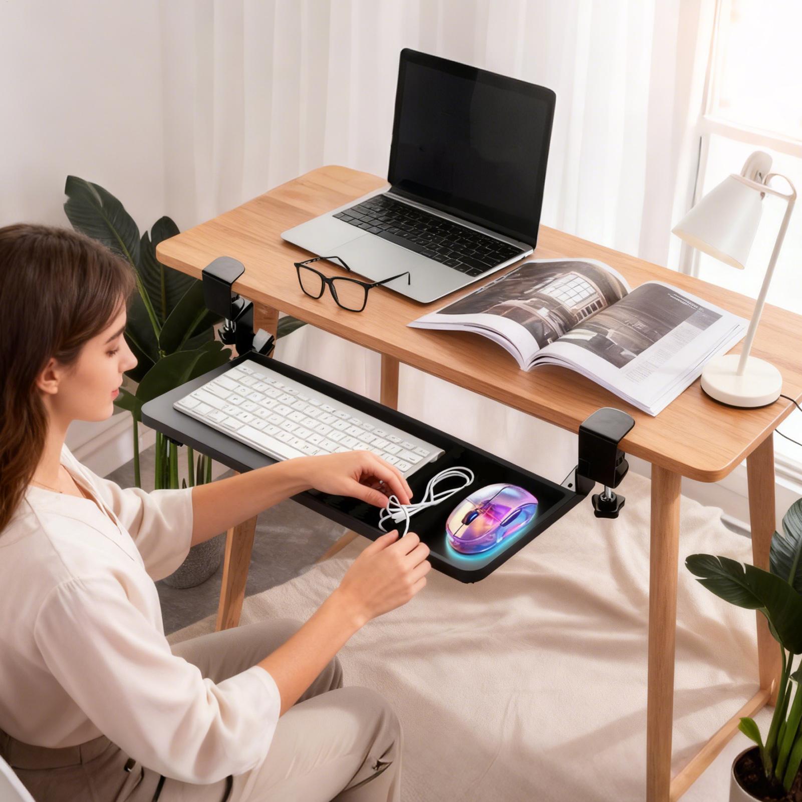 Under Desk Keyboard Rail Rotat - Laptop Ergonomic Accessories incelemesi ve fiyatı