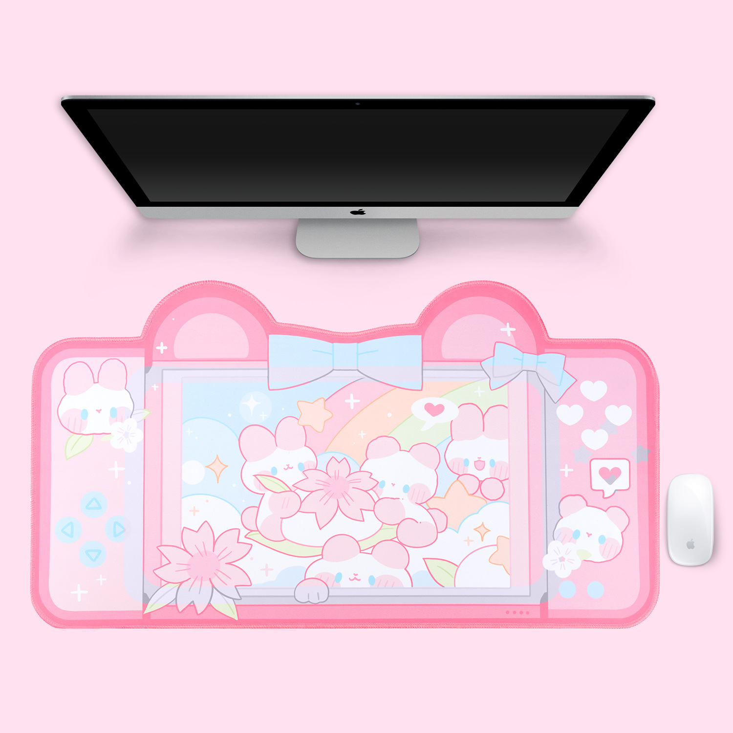 Extra Large Kawaii Gaming Mous - Laptop Accessories Pink incelemesi ve fiyatı