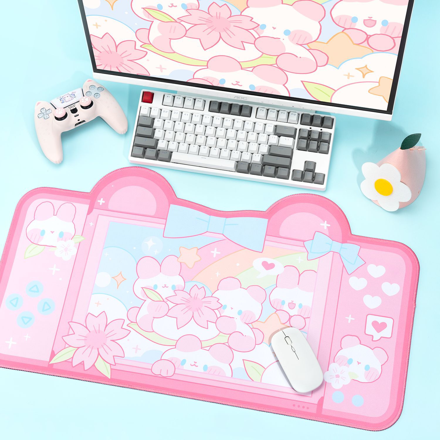 Extra Large Kawaii Gaming Mous - Laptop Accessories Pink incelemesi ve fiyatı