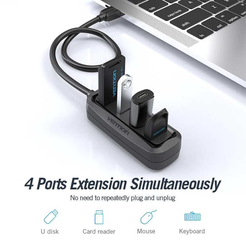 Vention USB 2.0 HUB 4 Port wit - Laptop Accessories Macbook incelemesi ve fiyatı
