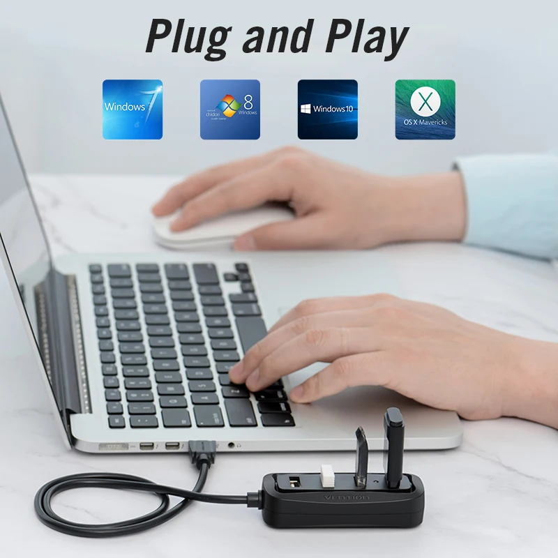 Vention USB 2.0 HUB 4 Port wit - Laptop Accessories Macbook incelemesi ve fiyatı
