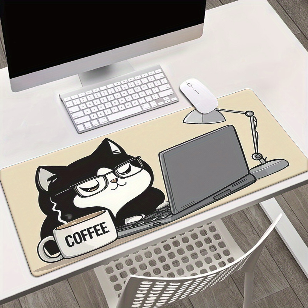 Cute Coffee Cat Working On Lap - Laptop Accessories Officeworks incelemesi ve fiyatı