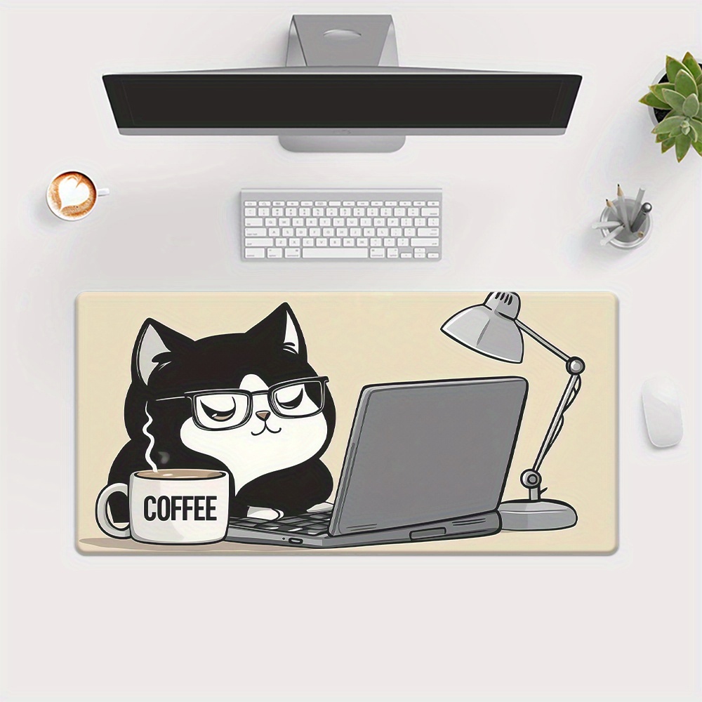 Cute Coffee Cat Working On Lap - Laptop Accessories Officeworks incelemesi ve fiyatı
