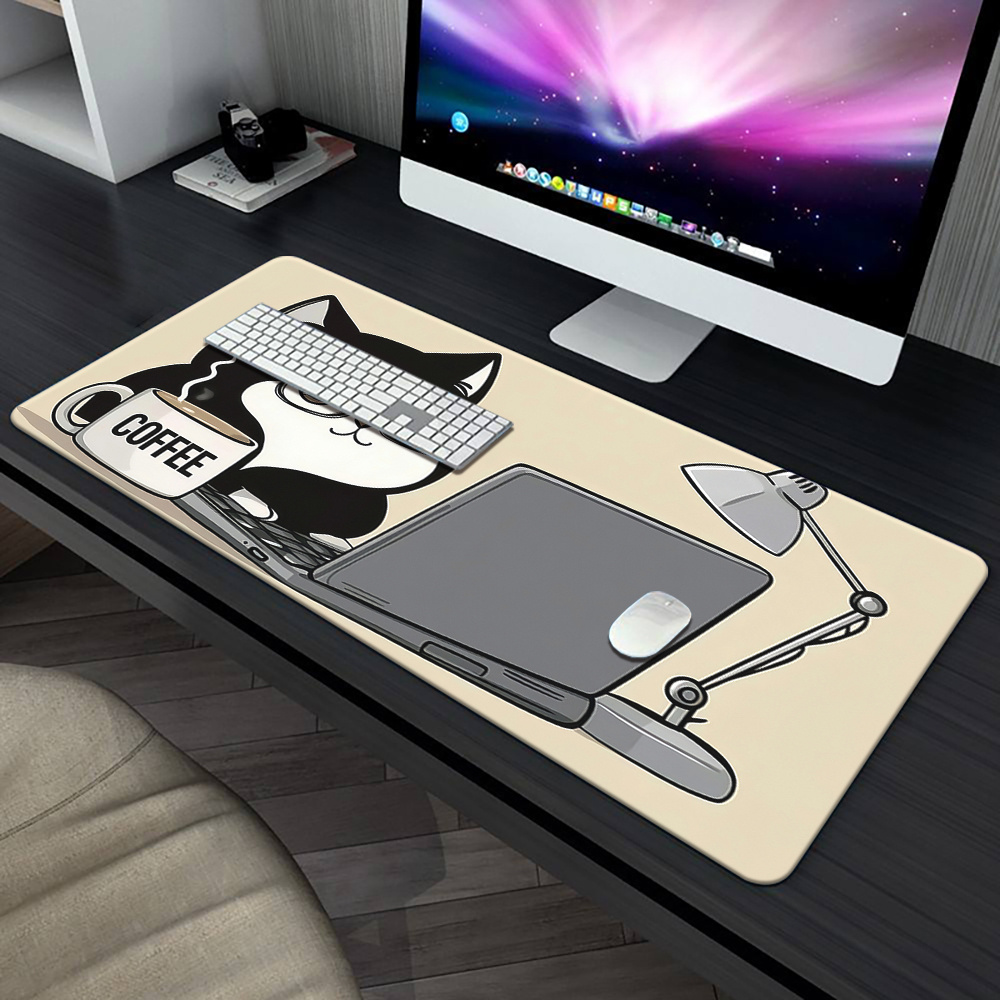 Cute Coffee Cat Working On Lap - Laptop Accessories Officeworks incelemesi ve fiyatı