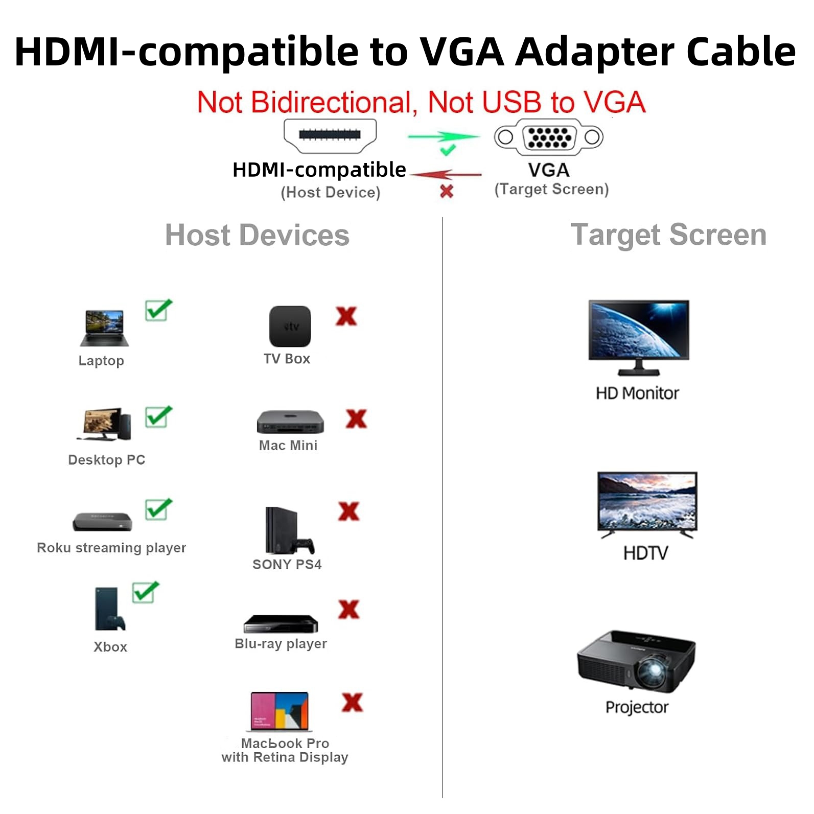 1.8M 1080P Video Converter HDM - Hdmi Vga Adapter incelemesi ve fiyatı