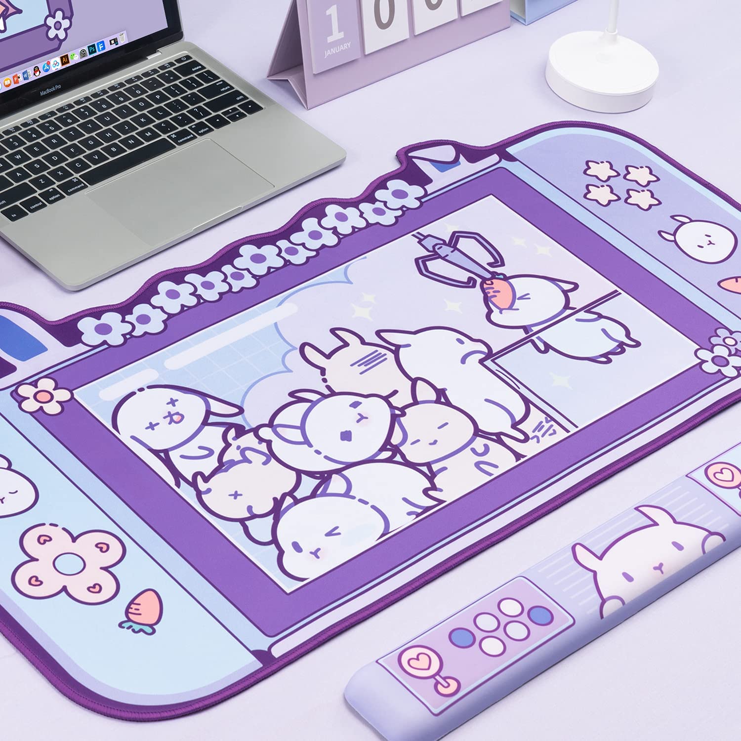 Large Kawaii Gaming Mouse Pad  - Laptop Accessories Pink incelemesi ve fiyatı