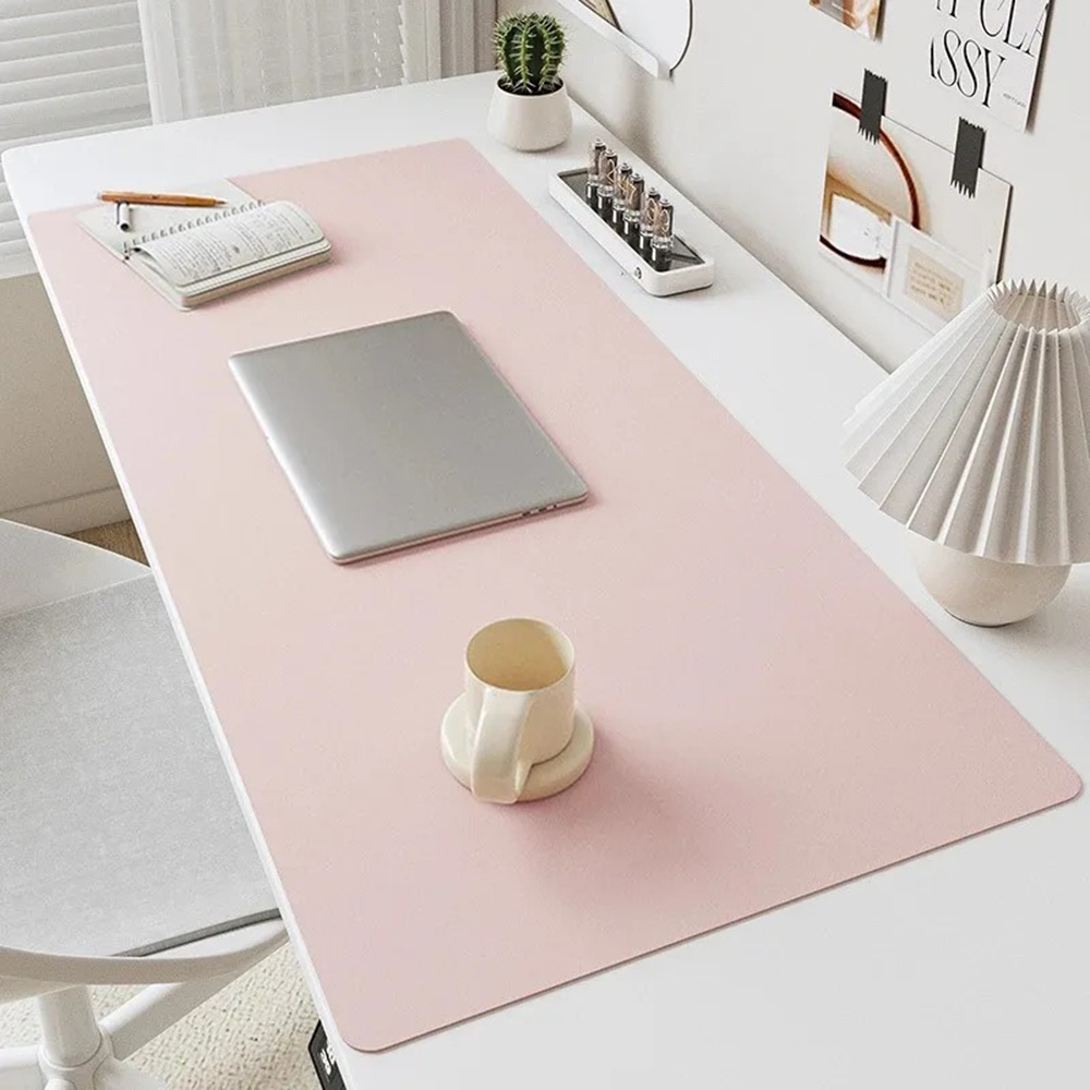Pink Solid Color Leather Desk  - Laptop Accessories Pink incelemesi ve fiyatı