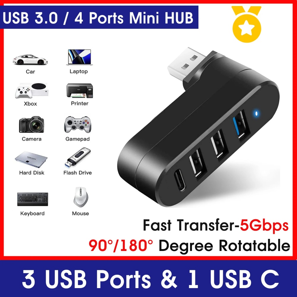 Mini Splitter 4 Ports USB Hub  - Laptop Accessories Macbook incelemesi ve fiyatı